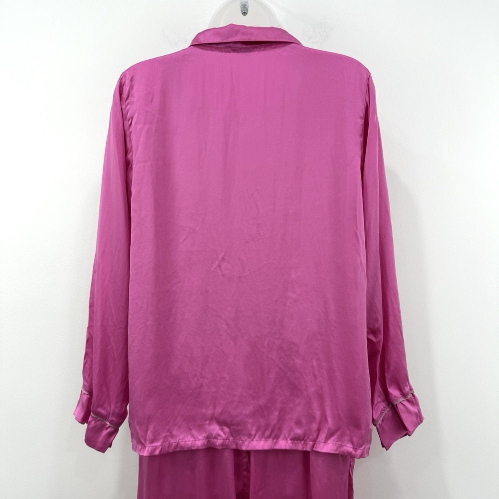 Eberjey Inez Washable Silk Pajama Set Top Pants S Pink Quiet Luxury Breathable - Picture 14 of 16
